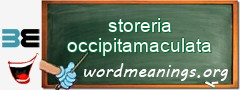 WordMeaning blackboard for storeria occipitamaculata